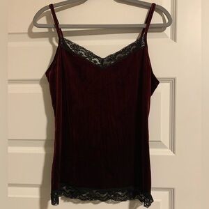 NWOT Women’s Spaghetti Strap Velvet Top